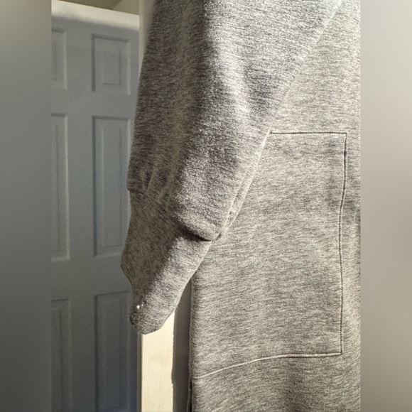 Beams Boy Japan Terry Fleece Ribbed Turtleneck Sweatshirt Dress Gray One Size - Picture 7 of 7